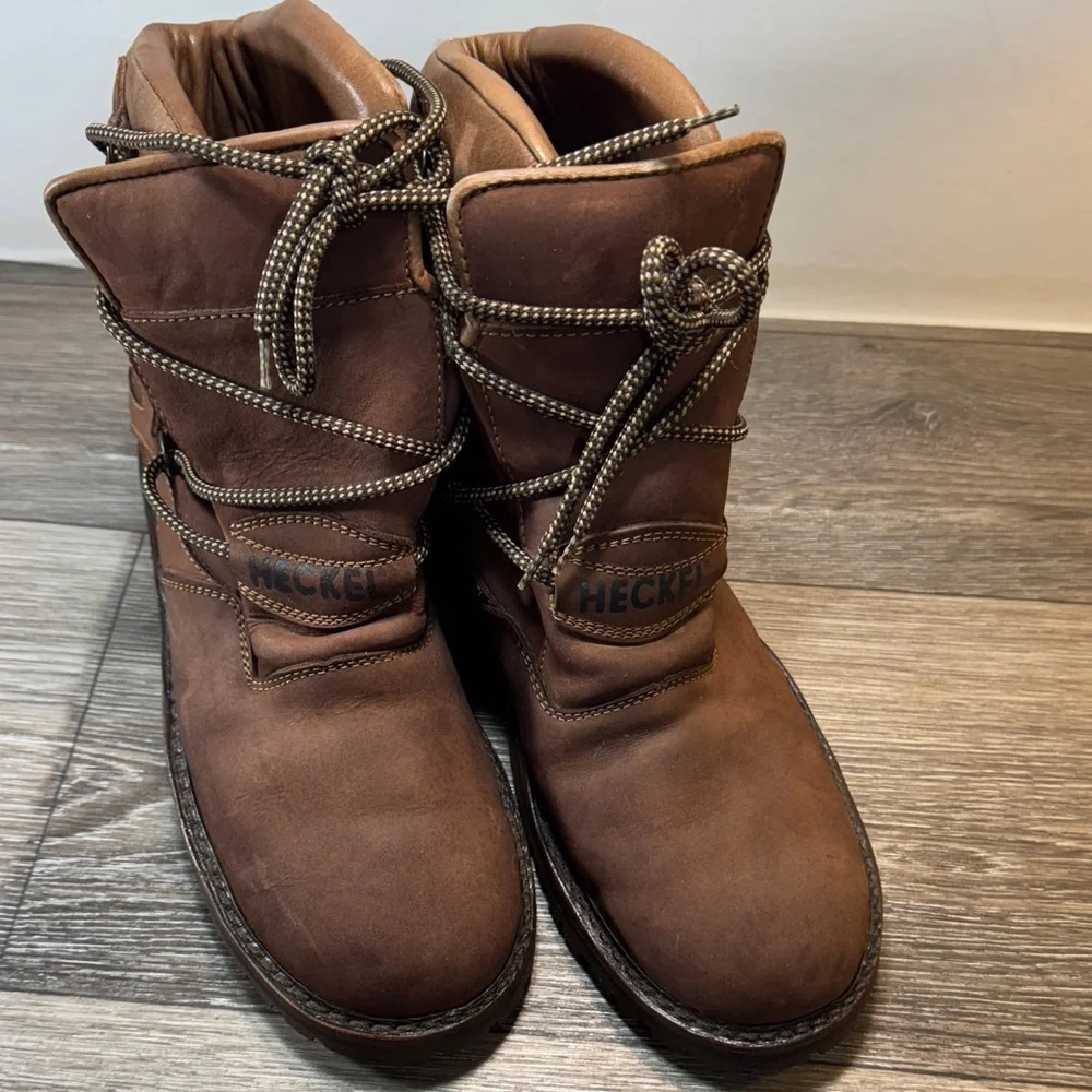 Davos camping Men's Brown Boots size 44 made in Italy (s121)